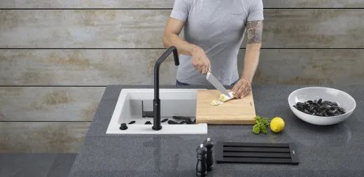 Systemceram KeraDomo KARA 57-BASIC Keramiksp�le / Einbausp�le in Standardfarben f�r die K�che