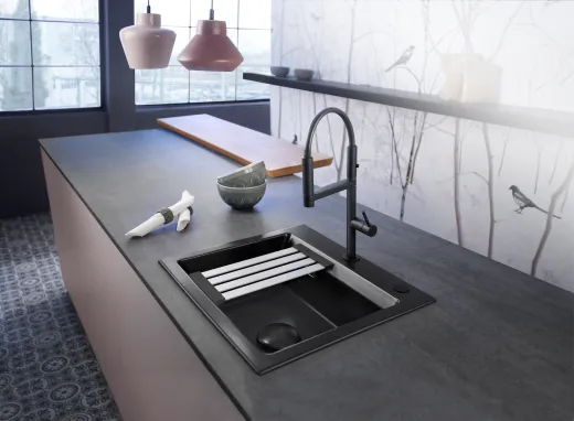 Systemceram KeraDomo KARA 57-PREMIUM Keramiksp�le / Einbausp�le in Sonderfarben f�r die K�che