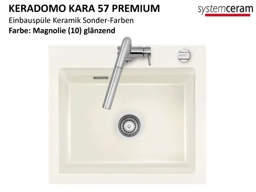 Systemceram KeraDomo KARA 57-PREMIUM Keramiksp�le / Einbausp�le in Sonderfarben f�r die K�che