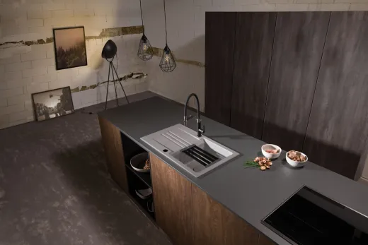 Systemceram KeraDomo KARA 85-PREMIUM Keramiksp�le / Einbausp�le in Sonderfarben f�r die K�che