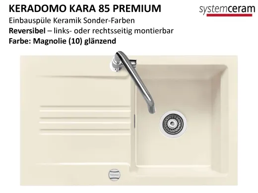 Systemceram KeraDomo KARA 85-PREMIUM Keramiksp�le / Einbausp�le in Sonderfarben f�r die K�che
