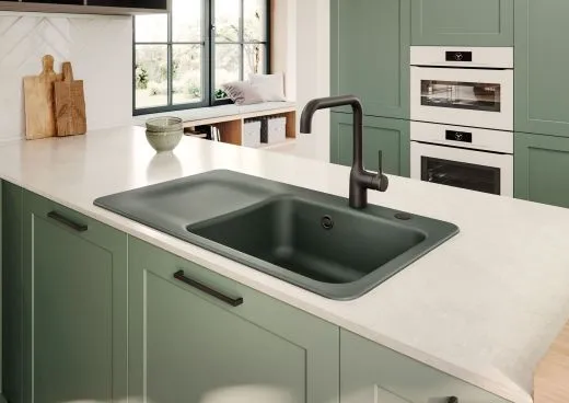 Systemceram KeraDomo JUNA 90 Premium Keramiksp�le / Einbausp�le in Sonderfarben f�r die K�che