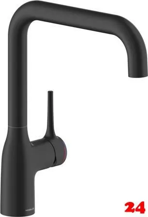 Systemceram KeraDomo Küchenarmatur Mania Schwarz PVD Einhebelmischer mit Festauslauf schwenkbar Systemceram KeraDomo Küchenarmatur Mania Schwarz PVD Einhebelmischer mit Festauslauf schwenkbar