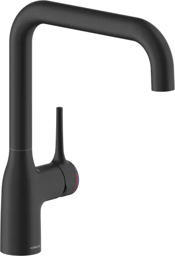 Systemceram KeraDomo K�chenarmatur Mania Schwarz PVD Einhebelmischer mit Festauslauf schwenkbar