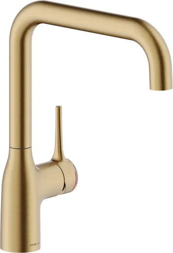 Systemceram KeraDomo K�chenarmatur Mania Mattgold PVD Einhebelmischer mit Festauslauf schwenkbar