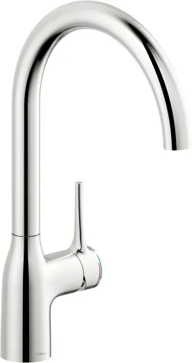 Systemceram KeraDomo K�chenarmatur Mania Soft Chrom Einhebelmischer mit Festauslauf schwenkbar