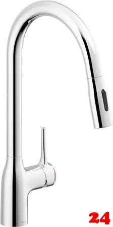 Systemceram KeraDomo Küchenarmatur Mania Soft Chrom Einhebelmischer mit Ausziehauslauf mit Brausefunktion Systemceram KeraDomo Küchenarmatur Mania Soft Chrom Einhebelmischer mit Ausziehauslauf mit Brausefunktion