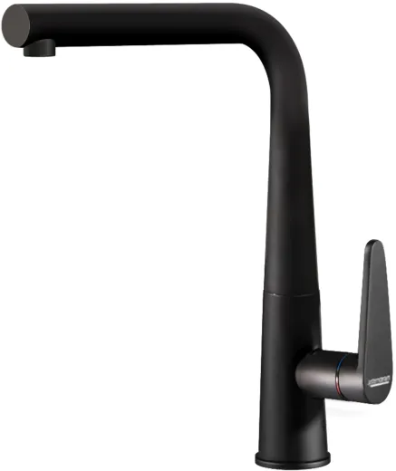 Systemceram KeraDomo K�chenarmatur Tono Schwarz PVD Einhebelmischer mit Festauslauf 360� schwenkbar