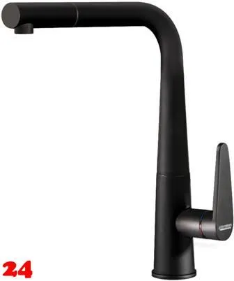Systemceram KeraDomo Küchenarmatur Tono Schwarz PVD Einhebelmischer mit Zugauslauf 360° schwenkbar Systemceram KeraDomo Küchenarmatur Tono Schwarz PVD Einhebelmischer mit Zugauslauf 360° schwenkbar
