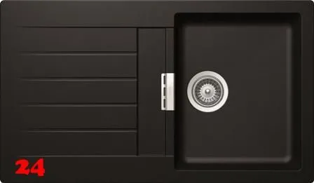 SCHOCK Kchensple Signus D-100 Cristadur Nano-Granitsple / Einbausple mit Drehexcenter