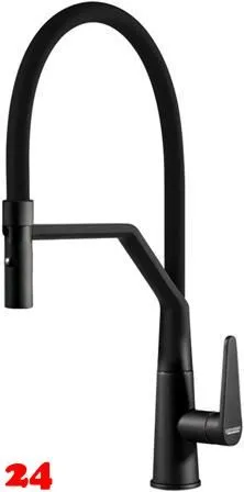 Systemceram KeraDomo Küchenarmatur Tono Pro Schwarz PVD Einhebelmischer mit Pendelbrause umstellbar Systemceram KeraDomo Küchenarmatur Tono Pro Schwarz PVD Einhebelmischer mit Pendelbrause umstellbar