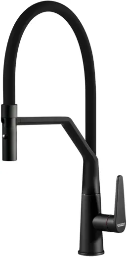 Systemceram KeraDomo K�chenarmatur Tono Pro Schwarz PVD Einhebelmischer mit Pendelbrause umstellbar