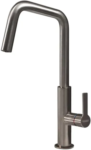 Systemceram KeraDomo K�chenarmatur Offeo Edelstahl Finish PVD Einhebelmischer mit Festauslauf 360� schwenkbar