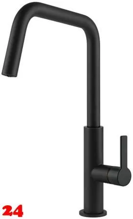 Systemceram KeraDomo Küchenarmatur Offeo Schwarz PVD Einhebelmischer mit Festauslauf 360° schwenkbar Systemceram KeraDomo Küchenarmatur Offeo Schwarz PVD Einhebelmischer mit Festauslauf 360° schwenkbar