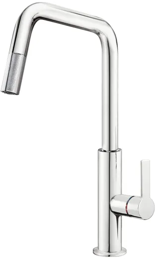 Systemceram KeraDomo K�chenarmatur Offeo Chrom Einhebelmischer mit Zugauslauf 360� schwenkbar