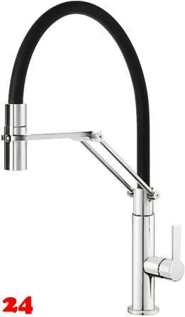 Systemceram KeraDomo Küchenarmatur Offeo Pro Chrom/Schwarz Einhebelmischer mit Pendelbrause umstellbar Systemceram KeraDomo Küchenarmatur Offeo Pro Chrom/Schwarz Einhebelmischer mit Pendelbrause umstellbar