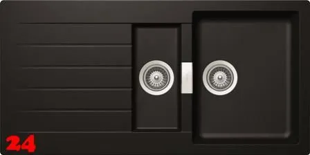 ❎ SCHOCK Kchensple Signus D-150 Cristadur Nano-Granitsple / Einbausple mit Drehexcenter