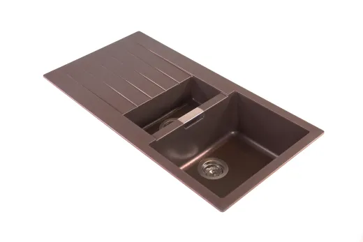 ❎ SCHOCK Kchensple Signus D-150 Cristadur Nano-Granitsple / Einbausple mit Drehexcenter