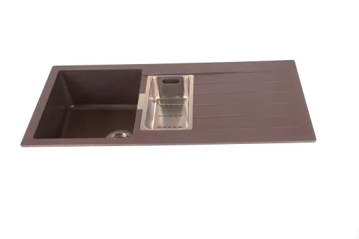 ❎ SCHOCK Kchensple Signus D-150 Cristadur Nano-Granitsple / Einbausple mit Drehexcenter