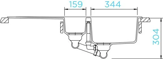 ❎ SCHOCK Kchensple Signus D-150 Cristadur Nano-Granitsple / Einbausple mit Drehexcenter