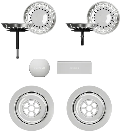 ❎ SCHOCK K�chensp�le Signus D-150 Cristadur� Nano-Granitsp�le / Einbausp�le mit Drehexcenter