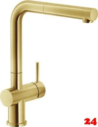 Systemceram KeraDomo K�chenarmatur Sila Mattgold PVD Einhebelmischer mit Zugauslauf 360� schwenkbar Niederdruck🔌⚡