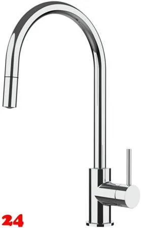 Systemceram KeraDomo K�chenarmatur Fresh Chrom Einhebelmischer mit Zugauslauf 360� schwenkbar