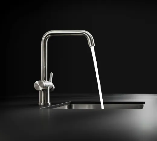 KWC K�chenarmatur ENIA E 10.591.602.700FL Einhebelmischer Edelstahl massiv V4A (316) Trinkwasser-Filterarmatur (3600009447)