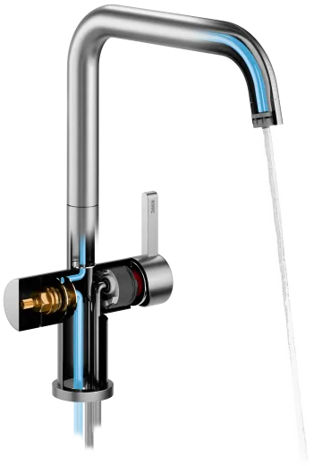 KWC K�chenarmatur ENIA E 10.591.602.700FL Einhebelmischer Edelstahl massiv V4A (316) Trinkwasser-Filterarmatur (3600009447)