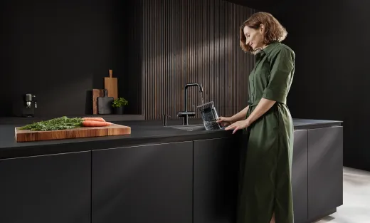 KWC K�chenarmatur ENIA E 10.591.602.751FL Einhebelmischer Industrial Black PVD Trinkwasser-Filterarmatur (3600009448)