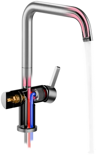 KWC K�chenarmatur ENIA E 10.591.612.700FL Einhebelmischer Edelstahl massiv V4A (316) 3-Wege Trinkwasser-Filterarmatur (3600009449)