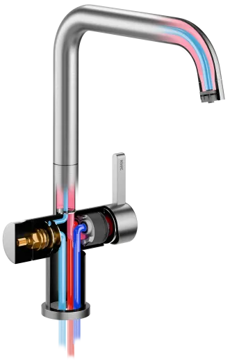 KWC K�chenarmatur ENIA E 10.591.612.700FL Einhebelmischer Edelstahl massiv V4A (316) 3-Wege Trinkwasser-Filterarmatur (3600009449)