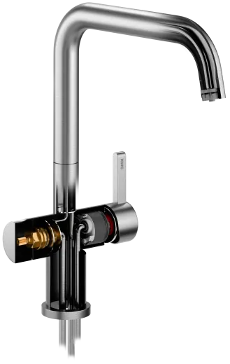KWC K�chenarmatur ENIA E 10.591.612.700FL Einhebelmischer Edelstahl massiv V4A (316) 3-Wege Trinkwasser-Filterarmatur (3600009449)