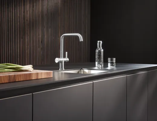 KWC K�chenarmatur ENIA E 10.591.612.700FL Einhebelmischer Edelstahl massiv V4A (316) 3-Wege Trinkwasser-Filterarmatur (3600009449)