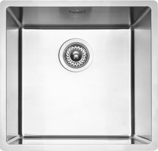 REGINOX Edelstahlsp�le Vero 40x40 (L) OKG Einbausp�le Edelstahl 3 in 1 (Einbau, Unterbau, Fl�chenb�ndig) Siebkorb als Stopfenventil