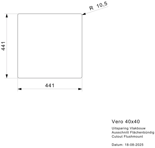 REGINOX Edelstahlsp�le Vero 40x40 (L) OKG Einbausp�le Edelstahl 3 in 1 (Einbau, Unterbau, Fl�chenb�ndig) Siebkorb als Stopfenventil