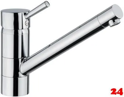 AQUA CUCINA� K�chenarmatur Pepper 40000-ESO Einhebelmischer Steelfinish PVD mit Festauslauf schwenkbar