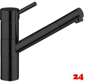 AQUA CUCINA� K�chenarmatur Pepper 40008-S Einhebelmischer Mattschwarz mit Zugauslauf schwenkbar