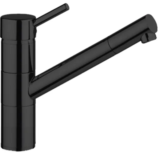 AQUA CUCINA� K�chenarmatur Pepper 40008-S Einhebelmischer Mattschwarz mit Zugauslauf schwenkbar