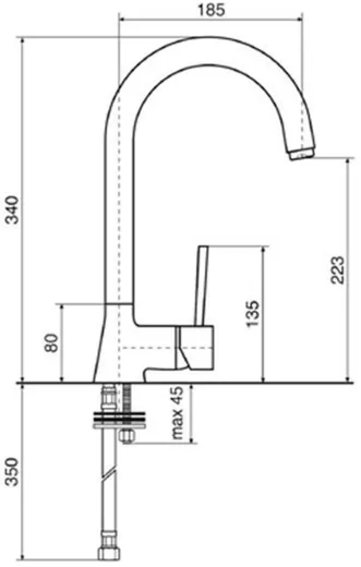 AQUA CUCINA� K�chenarmatur Venus 910-00 Einhebelmischer Chrom mit Festauslauf schwenkbar 360�