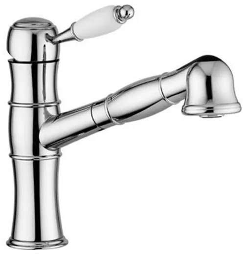 AQUA CUCINA� K�chenarmatur Deco Laguna 1081-00 Einhebelmischer Chrom mit Schlauchbrause schwenkbar Nostalgieoptik