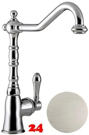 AQUA CUCINA� K�chenarmatur Boho 13765-ESO Einhebelmischer Steelfinish PVD mit Festauslauf schwenkbar Nostalgieoptik