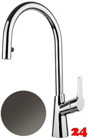 AQUA CUCINA� K�chenarmatur CAB 89076-GU Einhebelmischer Gunmetal PVD mit Zugauslauf schwenkbar