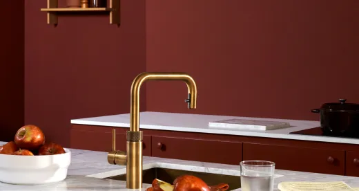 QUOOKER FLEX ROUND Zugauslauf Messing Patina Combi B mit CUBE 2 *Der Wasserhahn, der alles kann! (COMBIFXRPTBCUBE)