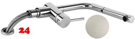 AQUA CUCINA� K�chenarmatur Lago K Classic 45096-ESO Einhebelmischer Steelfinish PVD mit Zugauslauf f�r Vorfenstermontage Niederdruck