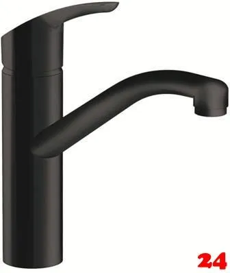 AQUA CUCINA� K�chenarmatur Telos T4505-S Einhebelmischer Mattschwarz mit Festauslauf schwenkbar