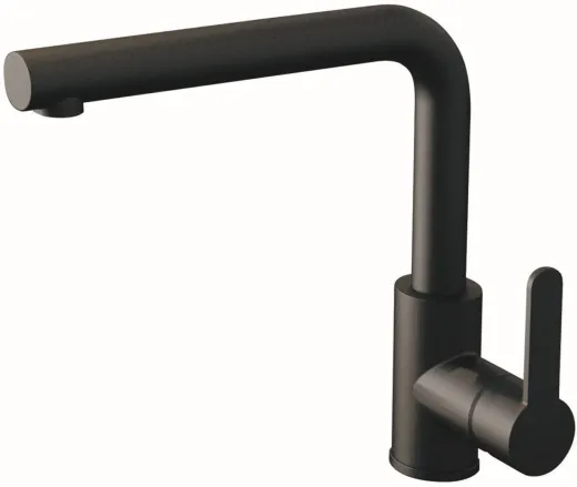 AQUA CUCINA� K�chenarmatur SF1 55501-S Einhebelmischer Mattschwarz mit Festauslauf schwenkbar