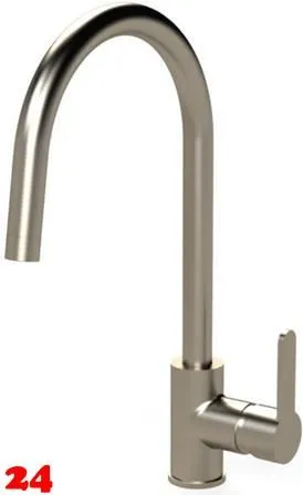 AQUA CUCINA� K�chenarmatur SF1 55508-ESO Einhebelmischer Steelfinish PVD mit C-Festauslauf schwenkbar