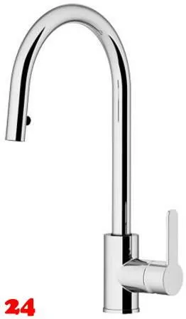 AQUA CUCINA� K�chenarmatur SF1 55506-00 Einhebelmischer Chrom mit C-Zugauslauf schwenkbar