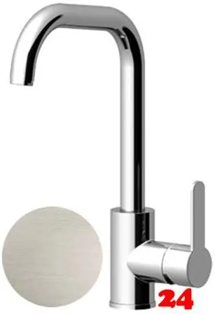 AQUA CUCINA� K�chenarmatur SF1 55505-ESO Einhebelmischer Steelfinish PVD mit U-Festauslauf schwenkbar